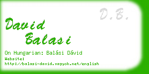 david balasi business card
