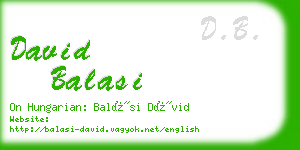 david balasi business card